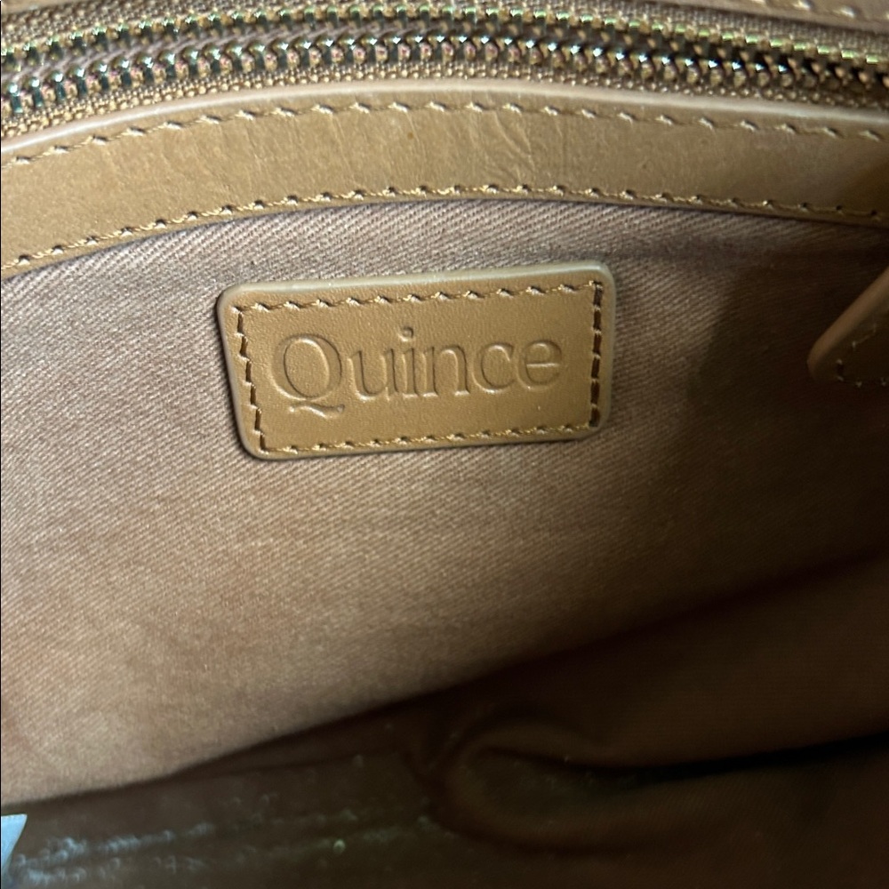 Quince Italian Leather Handwoven Convertible Crossbody Bag in Cognac - Picture 4 of 13